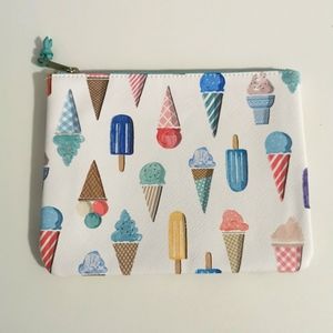 NWOT Indigo Ice Cream Print Pouch